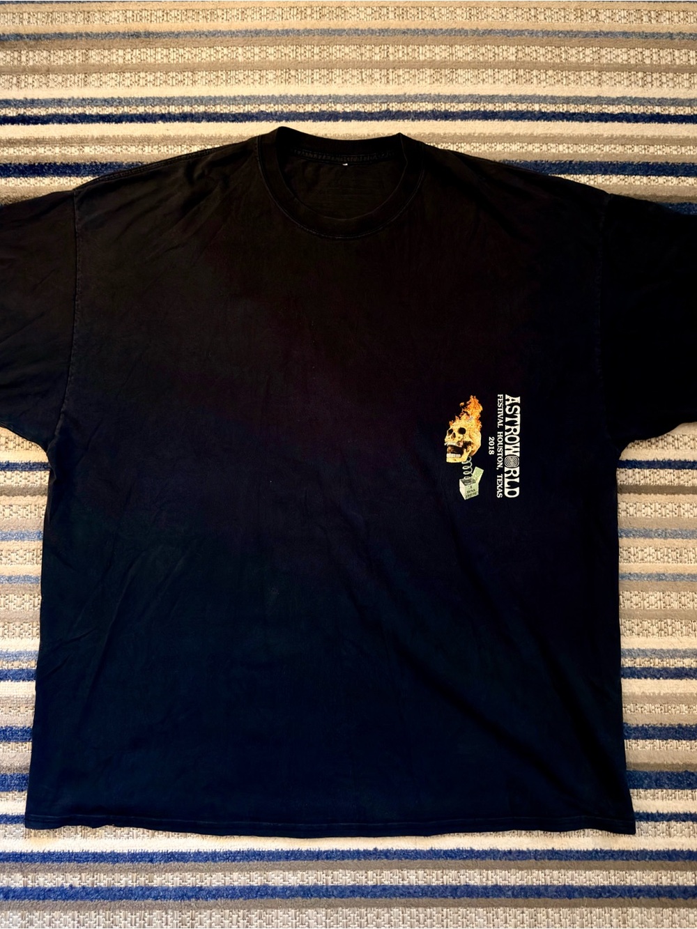 Travis Scott Astroworld 2018 Black Graphic Tee - Men's Crewneck Shirt